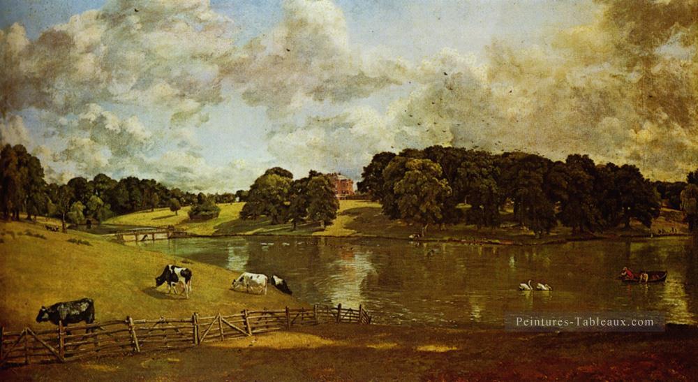 Parc de Wivenhoe Essex romantique paysage ruisseau John Constable Peintures à l'huile